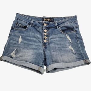 Indigo Rein Distressed Jean Shorts